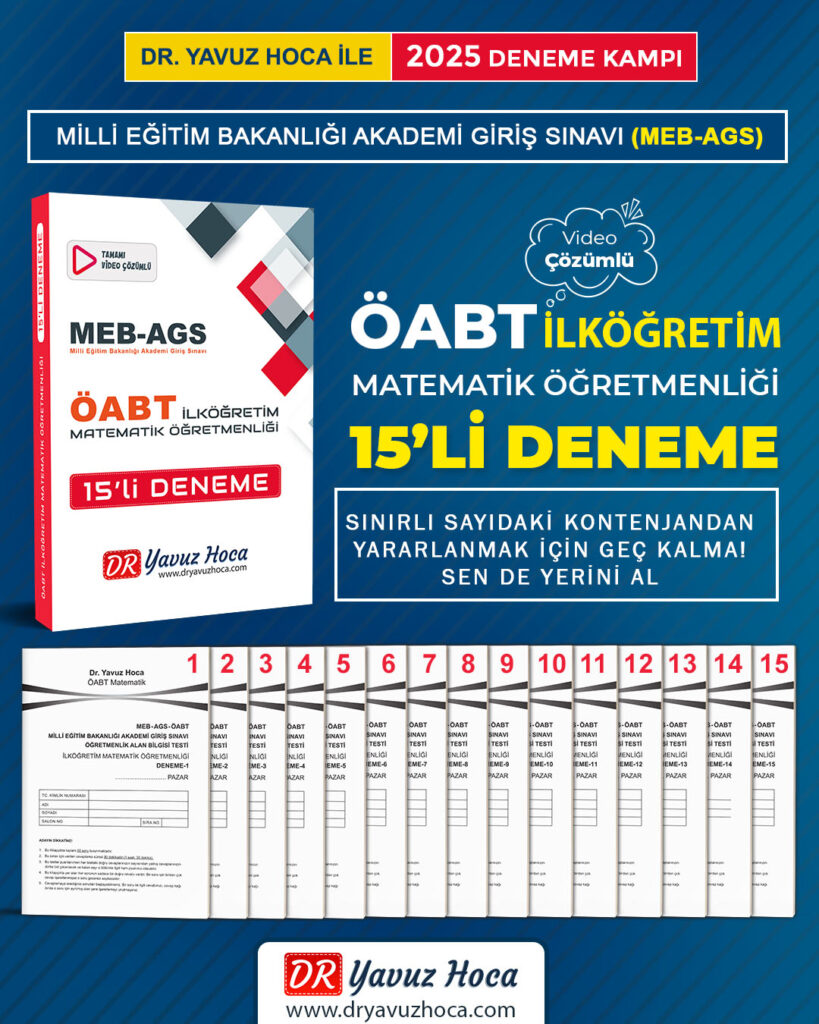 2025 MEB-AGS ÖABT Lise Matematik Öğretmenliği Deneme